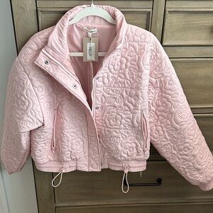 NWT For Love And Lemons Light Pink Quilted Jacket